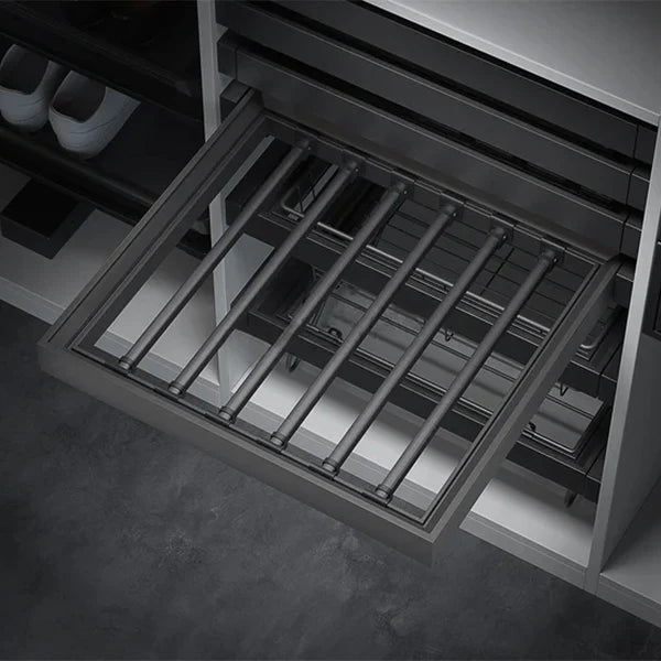 IDF Compacta Pull Out Trouser Rack Soft Close Aluminium