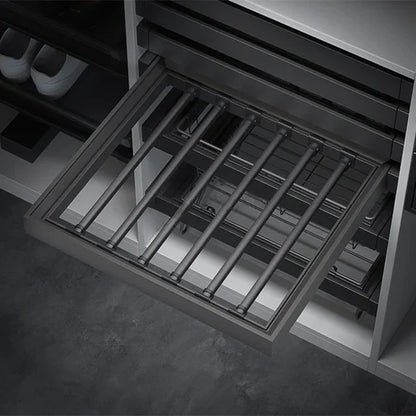 IDF Compacta Pull Out Trouser Rack Soft Close Aluminium